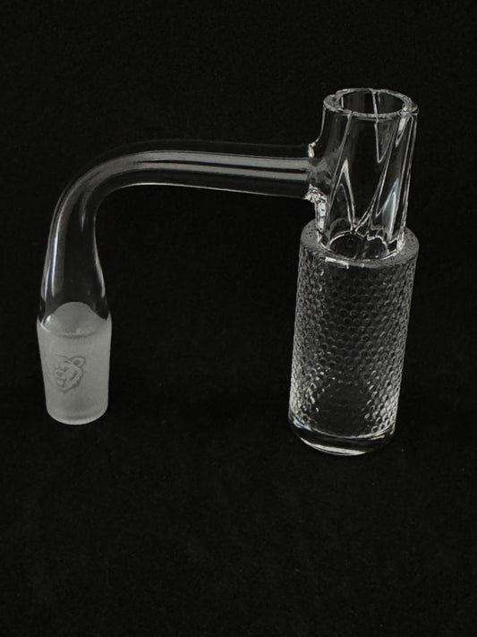 Diamond-Knurled Column Auto-Spinner Quartz Banger - 90°