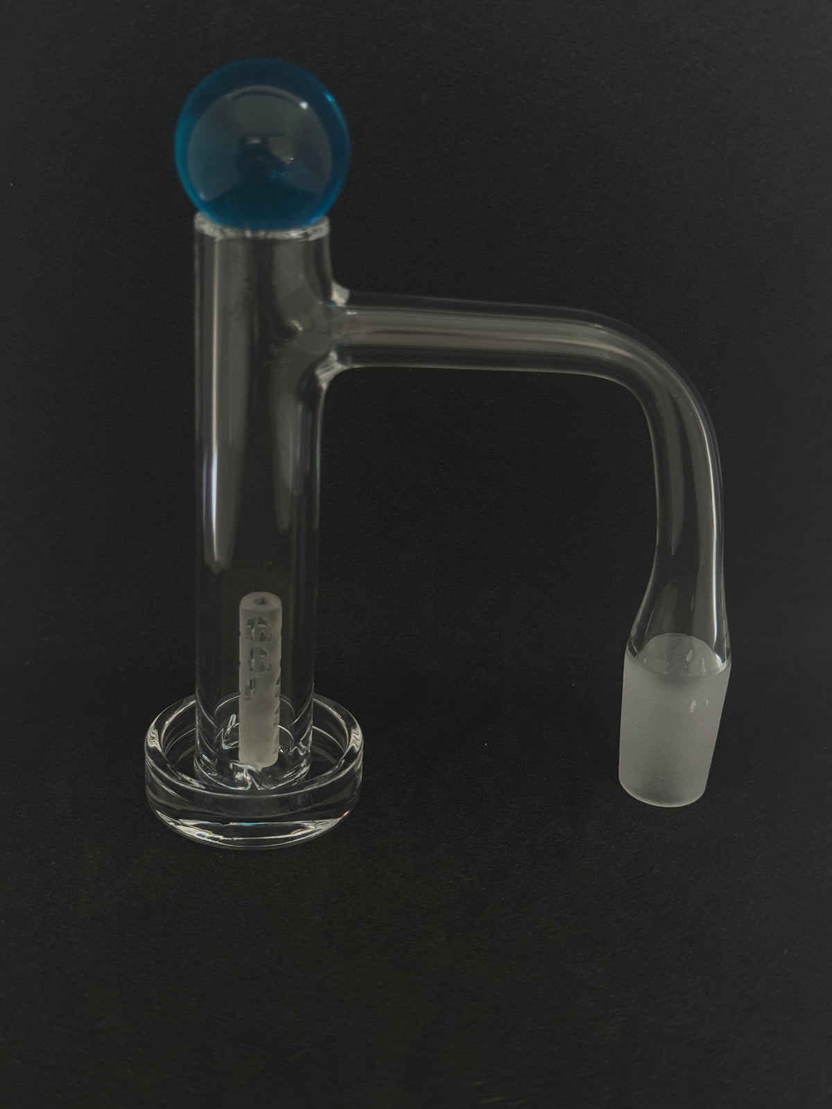 Seamless Full Weld Quartz Control Tower Banger with Pillar & Marble Set - 90°