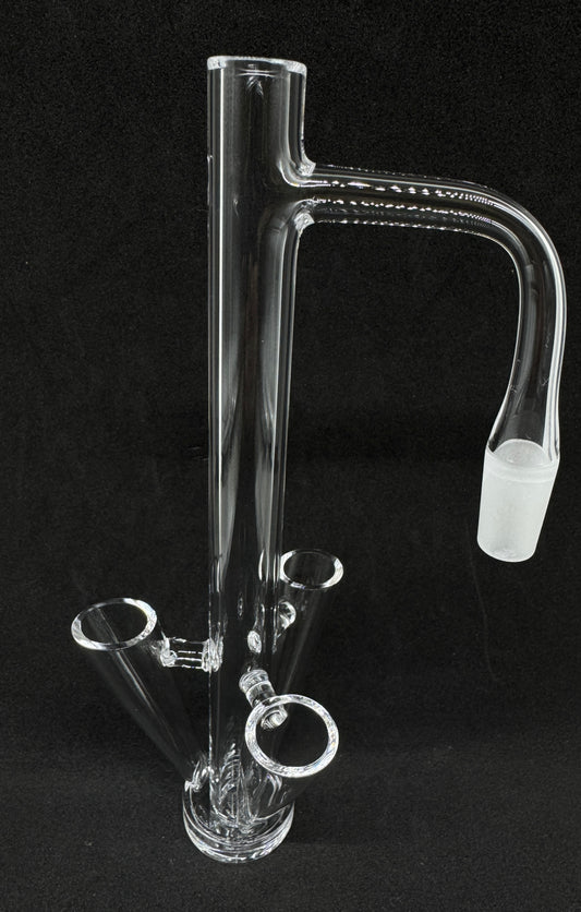 XXXL 180mm Rocket Ship Tri-Tube Recycler Terp Tower Quartz Banger - 90°