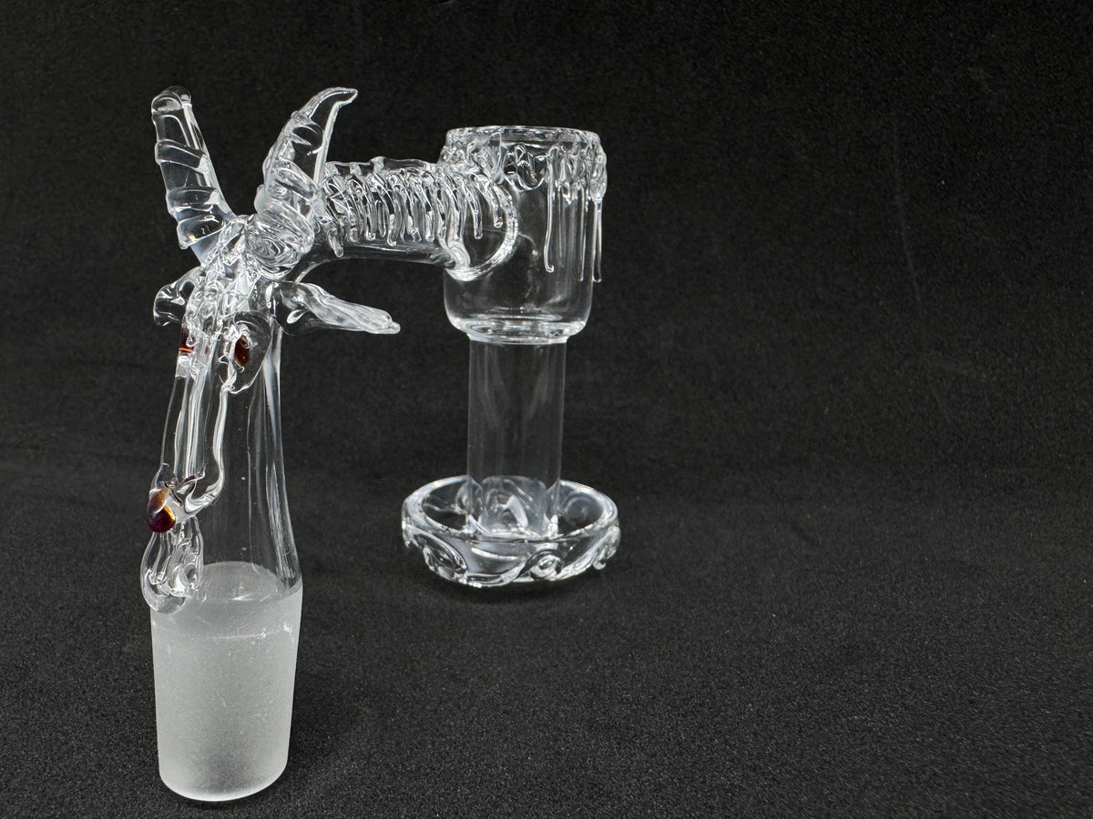 Hand-Sculpted Horned Ram Heady Terp Slurper Quartz Banger - 90°