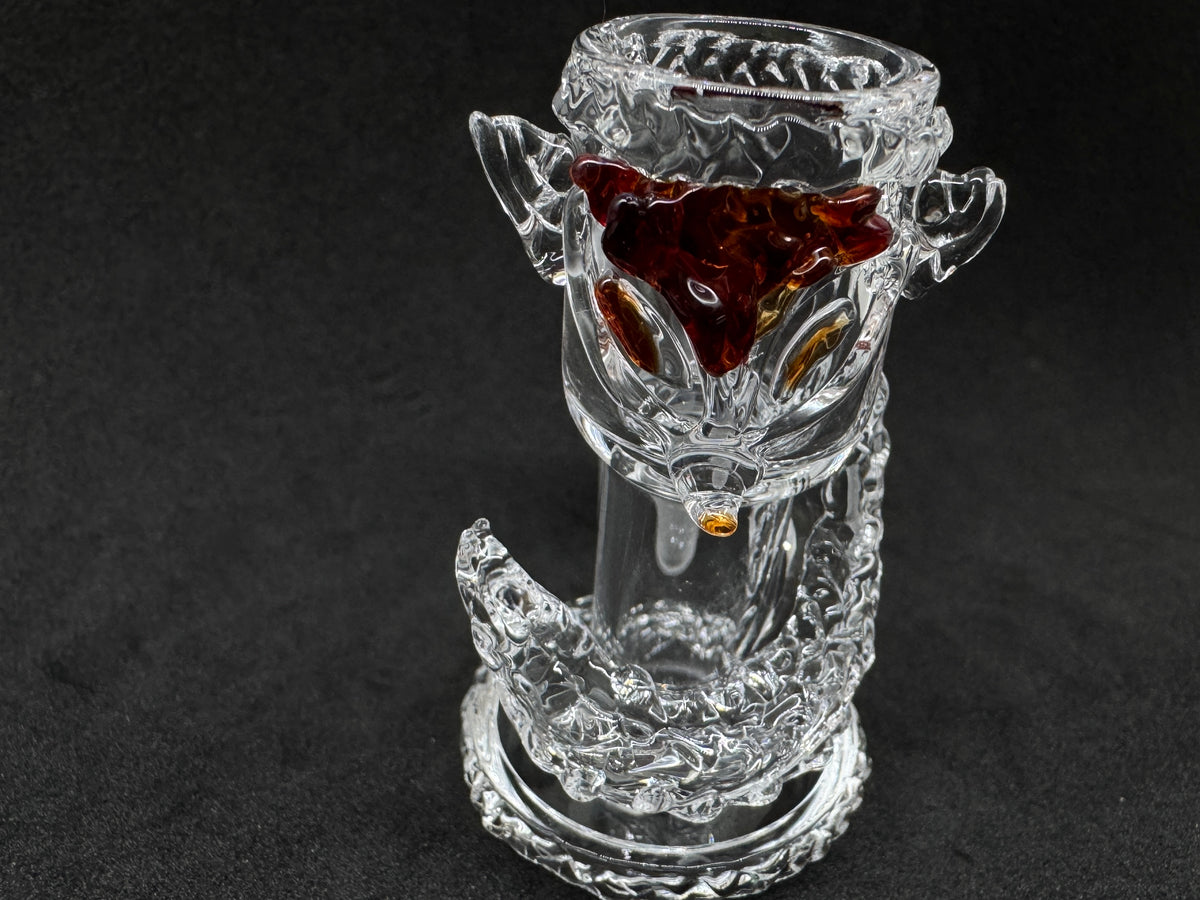 Hand-Sculpted Crimson Fox Heady Terp Slurper Quartz Banger - 90°