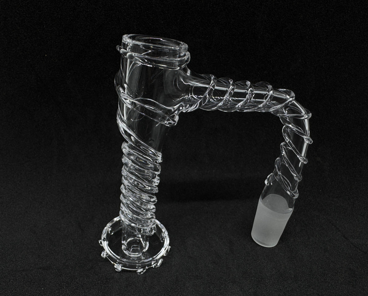 Griz Twisted Helix Control Tower Quartz Banger Set with Marble & Pill - 90°