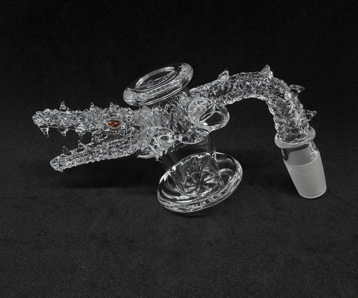 Hand-Sculpted Fierce Crocodile Heady Terp Slurper Quartz Banger - 90°