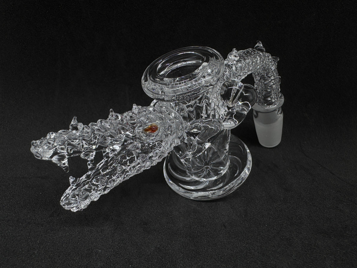 Hand-Sculpted Fierce Crocodile Heady Terp Slurper Quartz Banger - 90°
