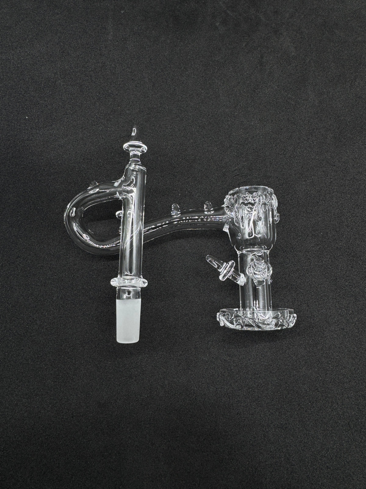 Hand-Sculpted Melting Drip Drop Down Recycler Quartz Banger - 90°