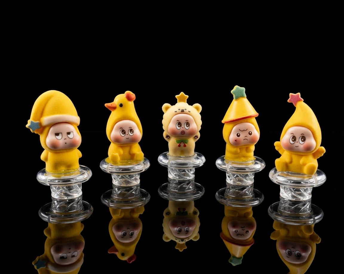 Griz Heady Hand-Sculpted Kawaii Pajama Babies Spinner Carb Cap