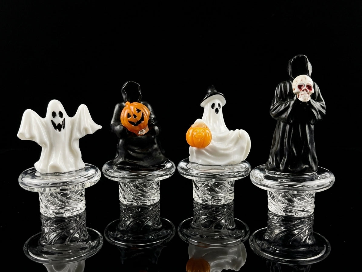 Griz Heady Hand-Sculpted Halloween Spooky Spinner Carb Cap