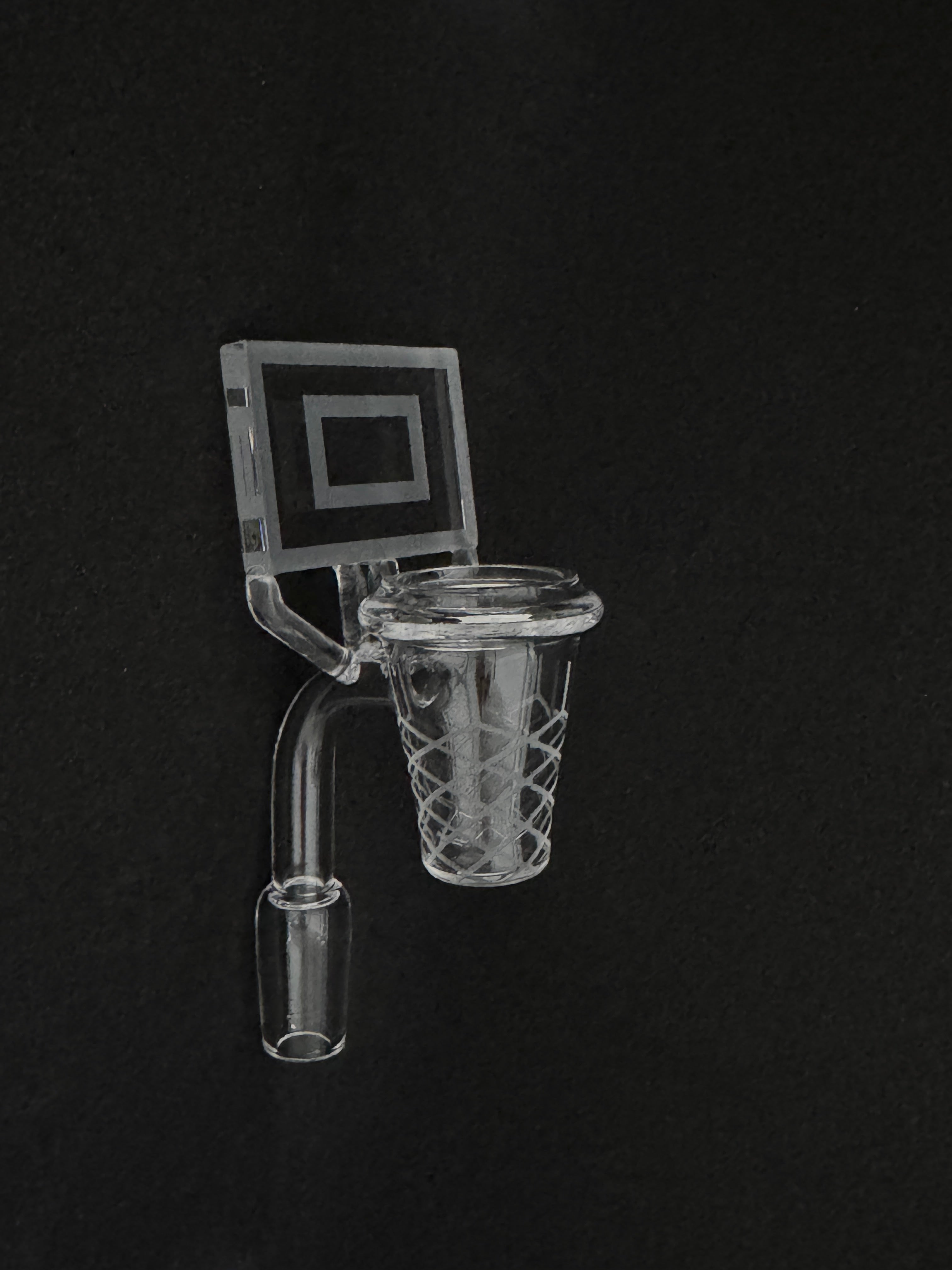 Basketball  Hoop  Quartz Banger   14mm Male 90 Degree Regular Weld