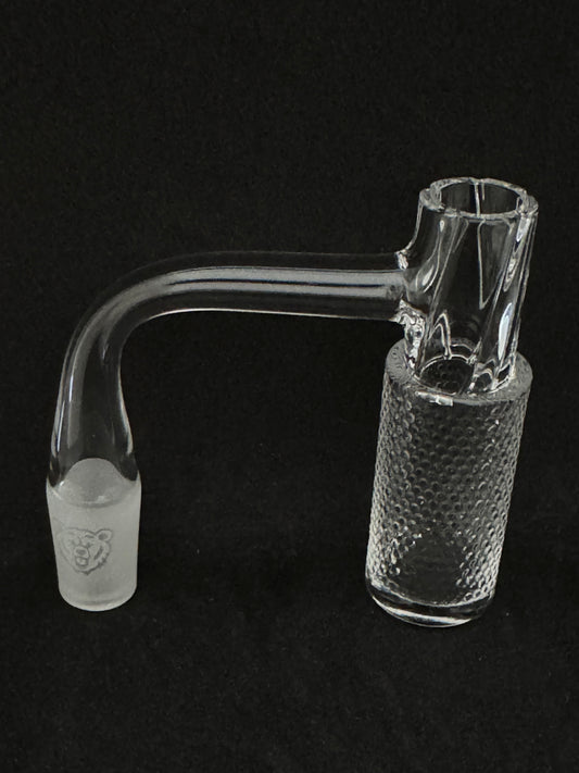 Diamond-Knurled Column Auto-Spinner Quartz Banger - 90°