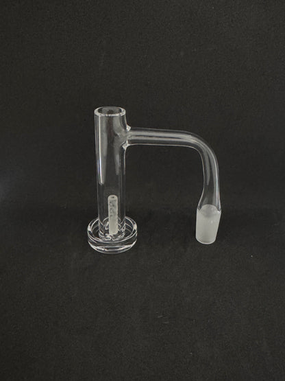 Seamless Full Weld Quartz Control Tower Banger with Pillar & Marble Set - 90°