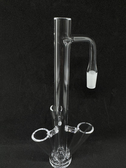XXXL 180mm Rocket Ship Tri-Tube Recycler Terp Tower Quartz Banger - 90°