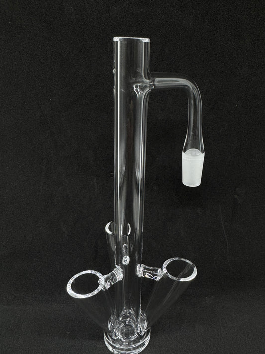 XXXL 180mm Rocket Ship Tri-Tube Recycler Terp Tower Quartz Banger - 90°
