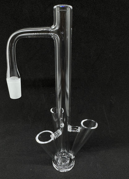 XXXL 180mm Rocket Ship Tri-Tube Recycler Terp Tower Quartz Banger - 90°