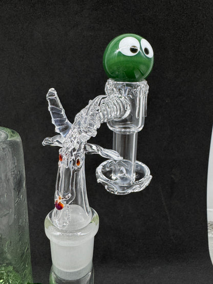 Hand-Sculpted Horned Ram Heady Terp Slurper Quartz Banger - 90°