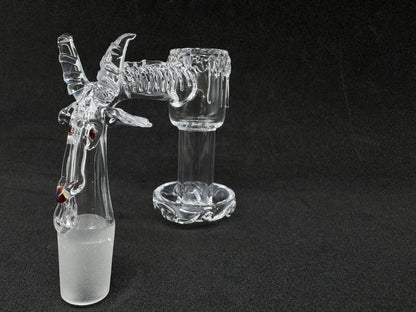 Hand-Sculpted Horned Ram Heady Terp Slurper Quartz Banger - 90°