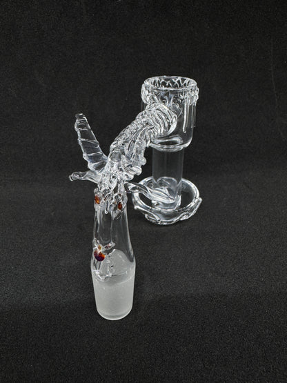 Hand-Sculpted Horned Ram Heady Terp Slurper Quartz Banger - 90°