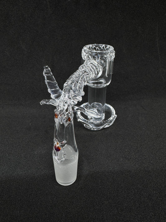 Hand-Sculpted Horned Ram Heady Terp Slurper Quartz Banger - 90°