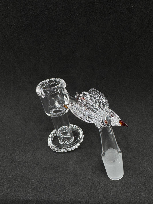 Hand-Sculpted Flying Falcon Heady Terp Slurper Quartz Banger - 90°