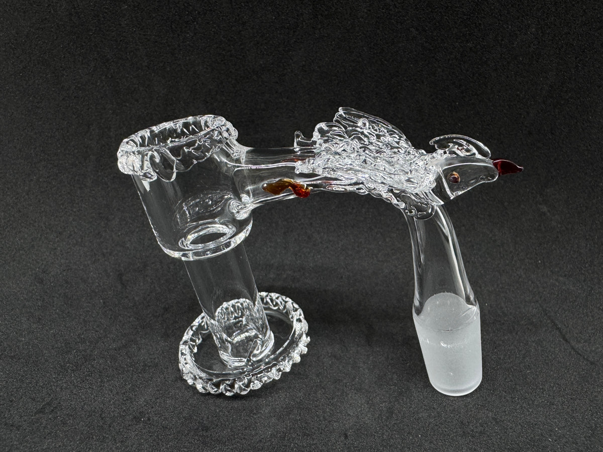 Hand-Sculpted Flying Falcon Heady Terp Slurper Quartz Banger - 90°