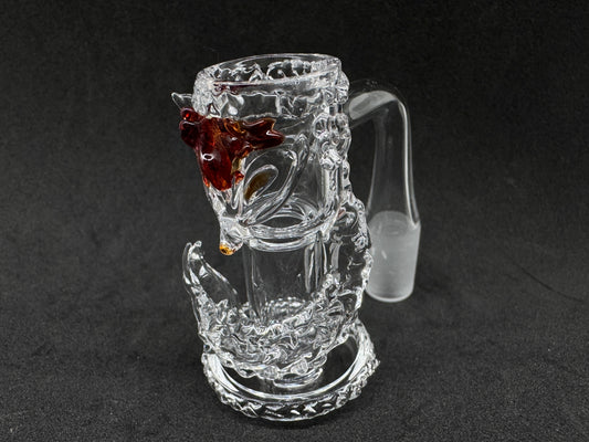 Hand-Sculpted Crimson Fox Heady Terp Slurper Quartz Banger - 90°
