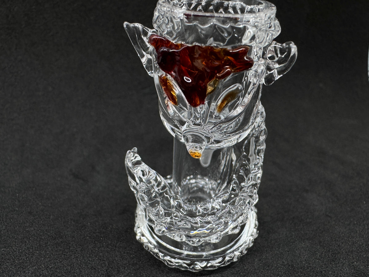 Hand-Sculpted Crimson Fox Heady Terp Slurper Quartz Banger - 90°