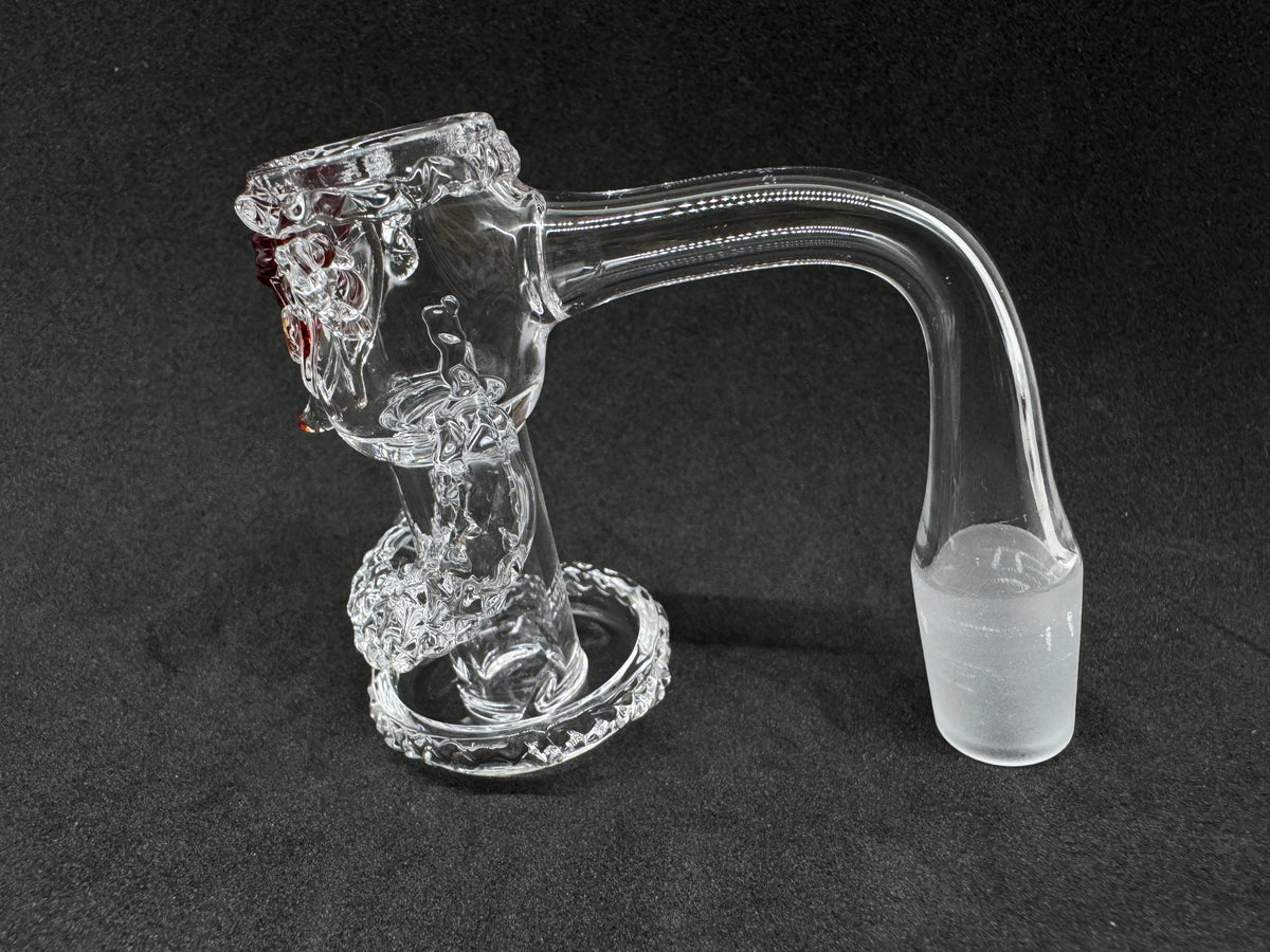 Hand-Sculpted Crimson Fox Heady Terp Slurper Quartz Banger - 90°