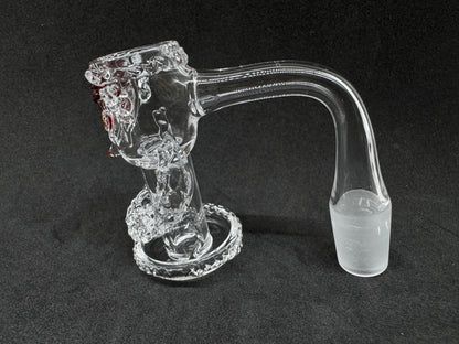 Hand-Sculpted Crimson Fox Heady Terp Slurper Quartz Banger - 90°