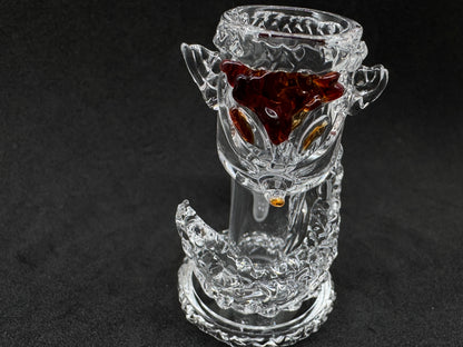 Hand-Sculpted Crimson Fox Heady Terp Slurper Quartz Banger - 90°