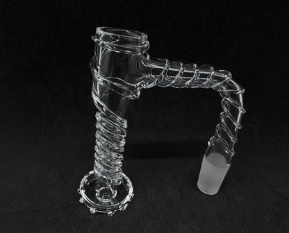 Griz Twisted Helix Control Tower Quartz Banger Set with Marble & Pill - 90°