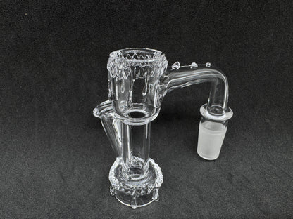 Handcrafted Melting Drip Heady Terp Slurper Quartz Banger with Side Arm - 90°