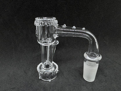 Handcrafted Melting Drip Heady Terp Slurper Quartz Banger with Side Arm - 90°