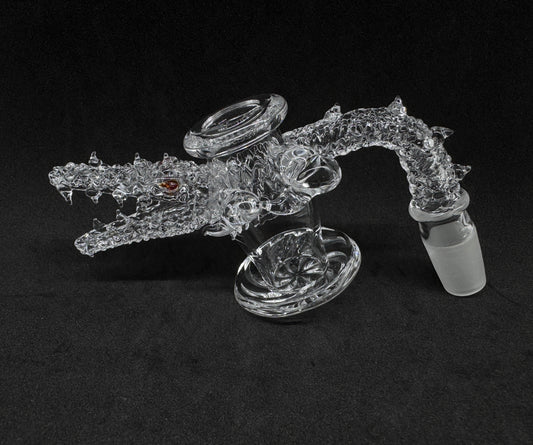 Hand-Sculpted Fierce Crocodile Heady Terp Slurper Quartz Banger - 90°