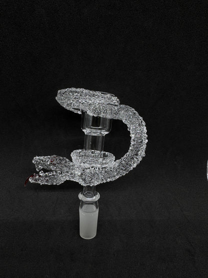 Hand-Sculpted Coiled Viper Heady Terp Slurper Quartz Banger