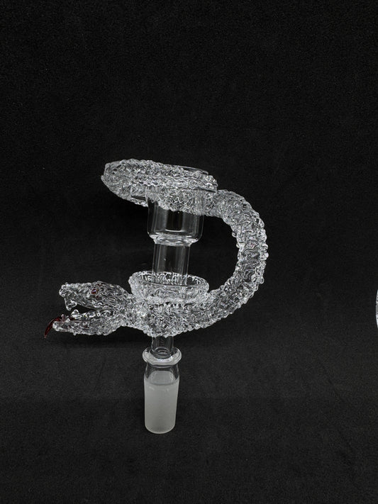 Hand-Sculpted Coiled Viper Heady Terp Slurper Quartz Banger