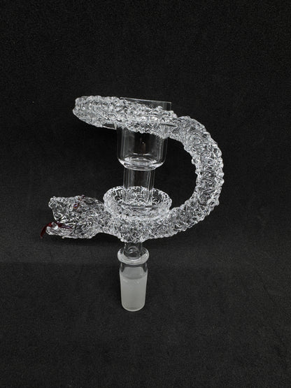 Hand-Sculpted Coiled Viper Heady Terp Slurper Quartz Banger