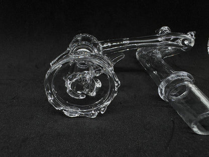 Hand-Sculpted Melting Drip Drop Down Recycler Quartz Banger - 90°