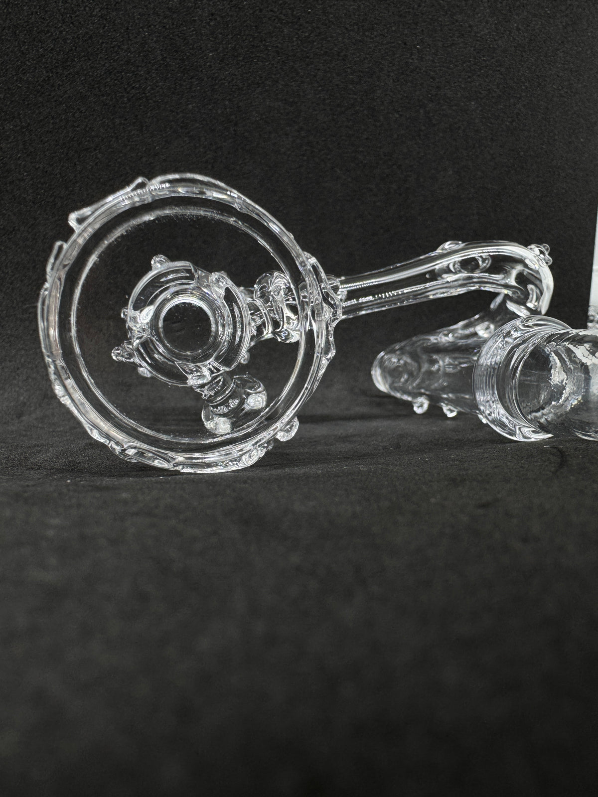 Hand-Sculpted Melting Drip Drop Down Recycler Quartz Banger - 90°