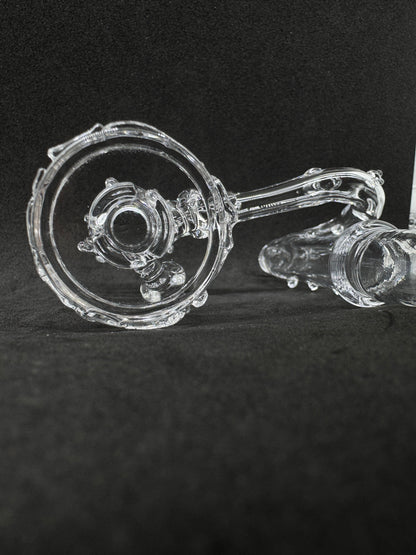 Hand-Sculpted Melting Drip Drop Down Recycler Quartz Banger - 90°