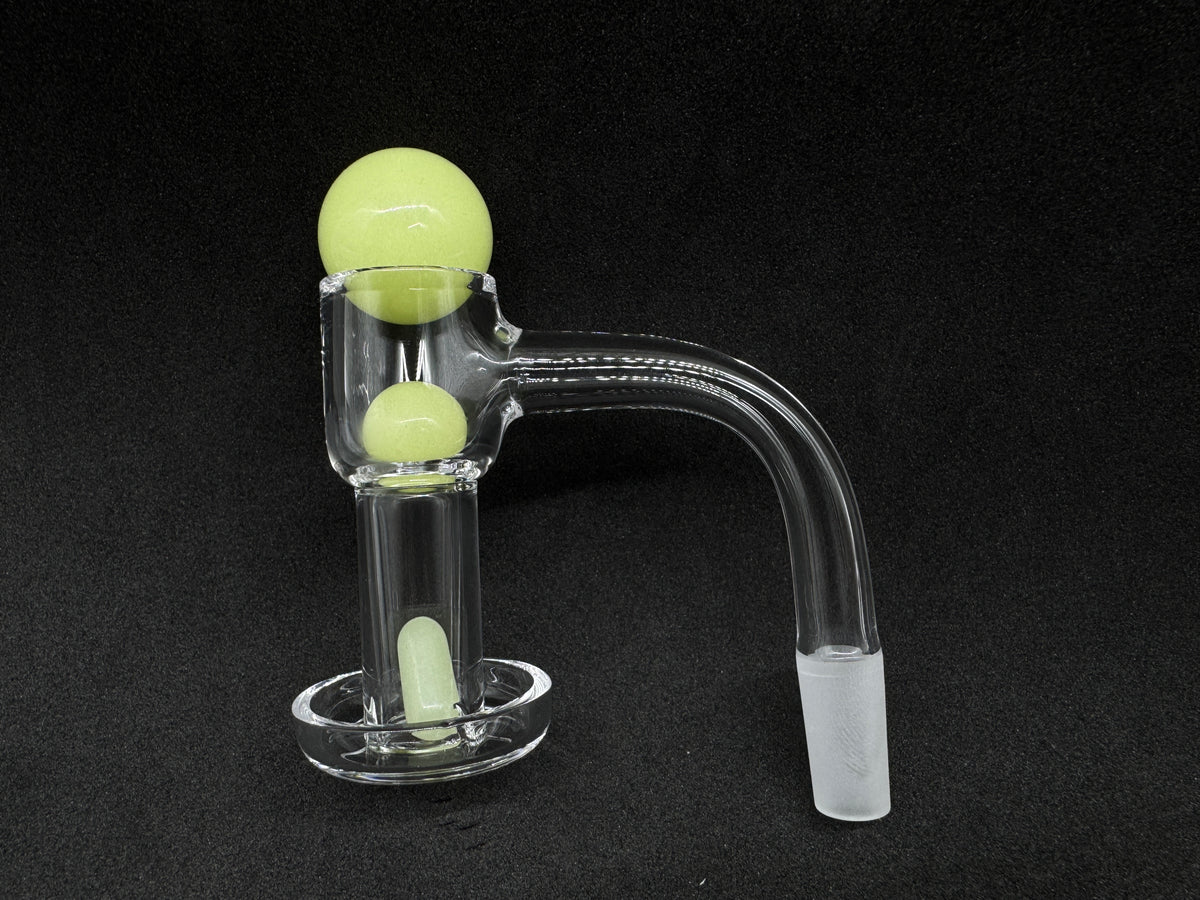 Griz Quartz Terp Slurper Banger Kit (14mm Male, 90°) with Glow in the Dark Set
