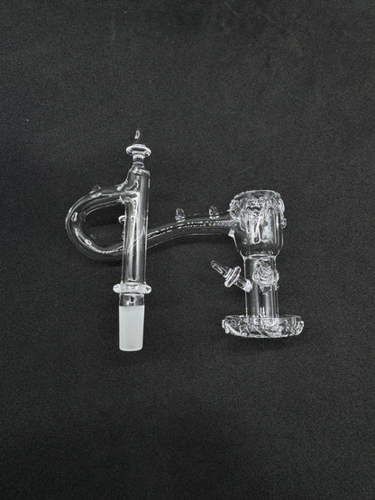Hand-Sculpted Melting Drip Drop Down Recycler Quartz Banger - 90°