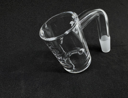 Griz Quartz Beveled Edge Flat Top Quartz Banger (90°)