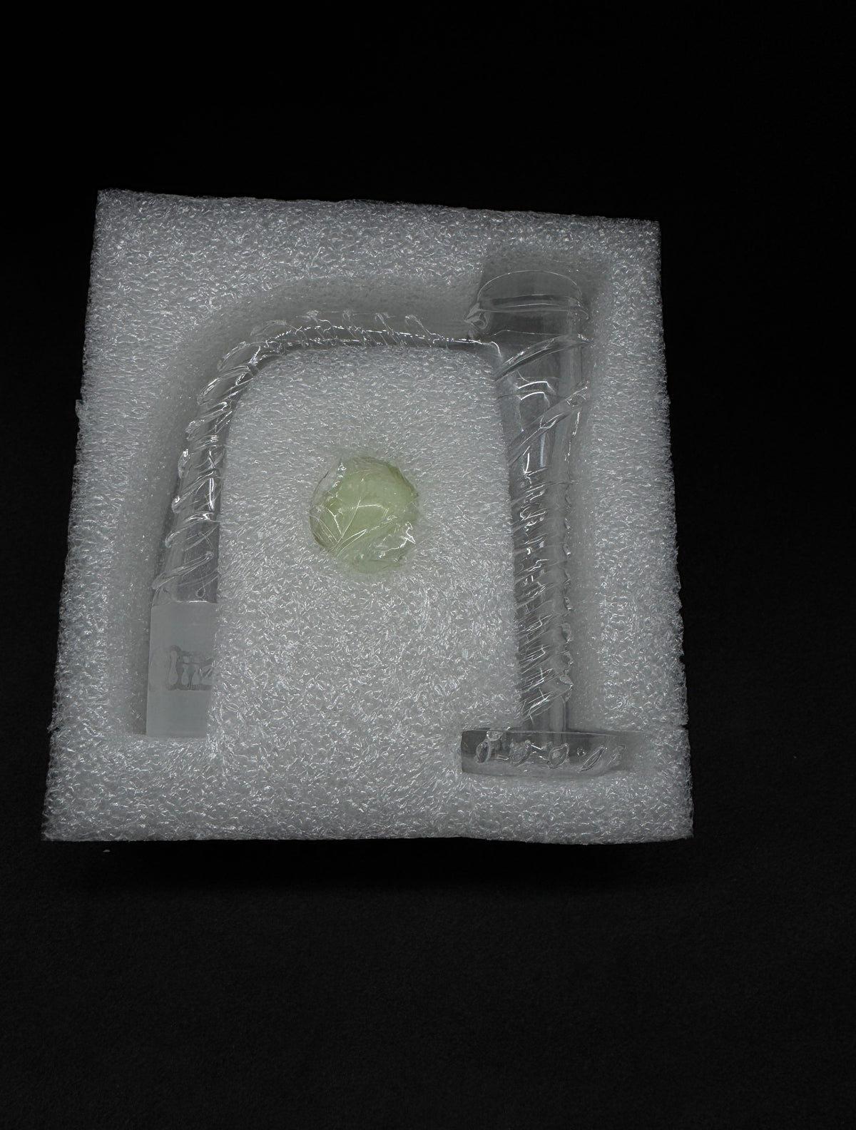 Griz Twisted Helix Control Tower Quartz Banger Set with Marble & Pill - 90°