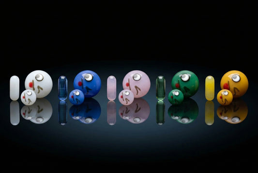 Griz Artisan Heady Cartoon Winking Face Terp Slurper 3-Piece Set
