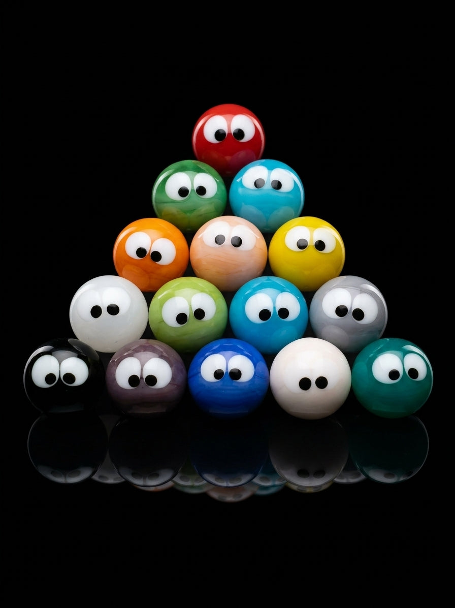 Griz Heady Handblown Cartoon Eyeball Glass Terp Pearls