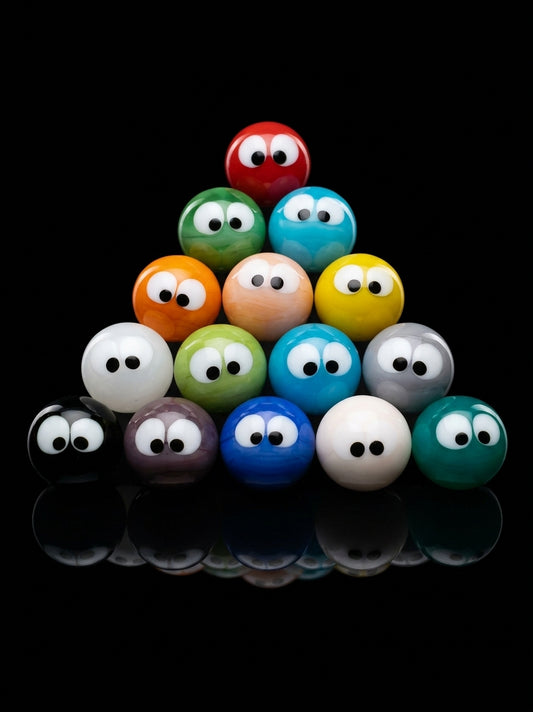 Griz Heady Handblown Cartoon Eyeball Glass Terp Pearls
