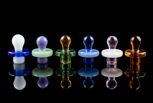 Griz Artisan Handblown Two-Tone Pacifier Glass Carb Cap