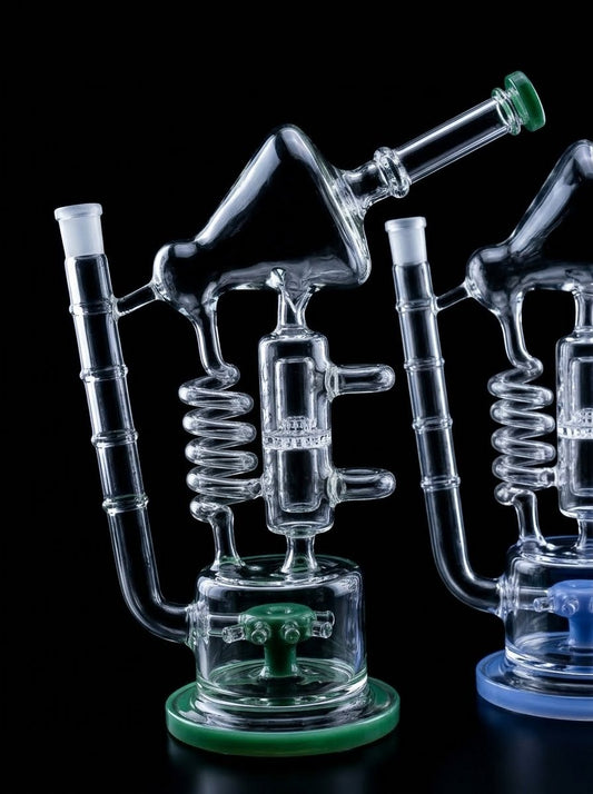 Griz Spiral Coil Multi-Perc Recycler Dab Rig