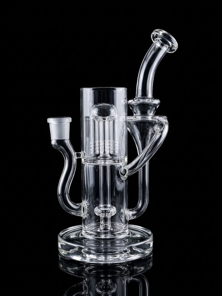 Griz Double Chamber Tree Perc Recycler Dab Rig