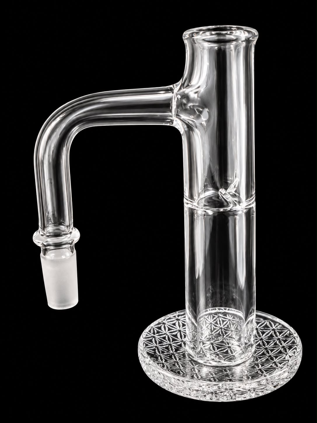 Flower of Life Engraved Tower Quartz Banger - 90°