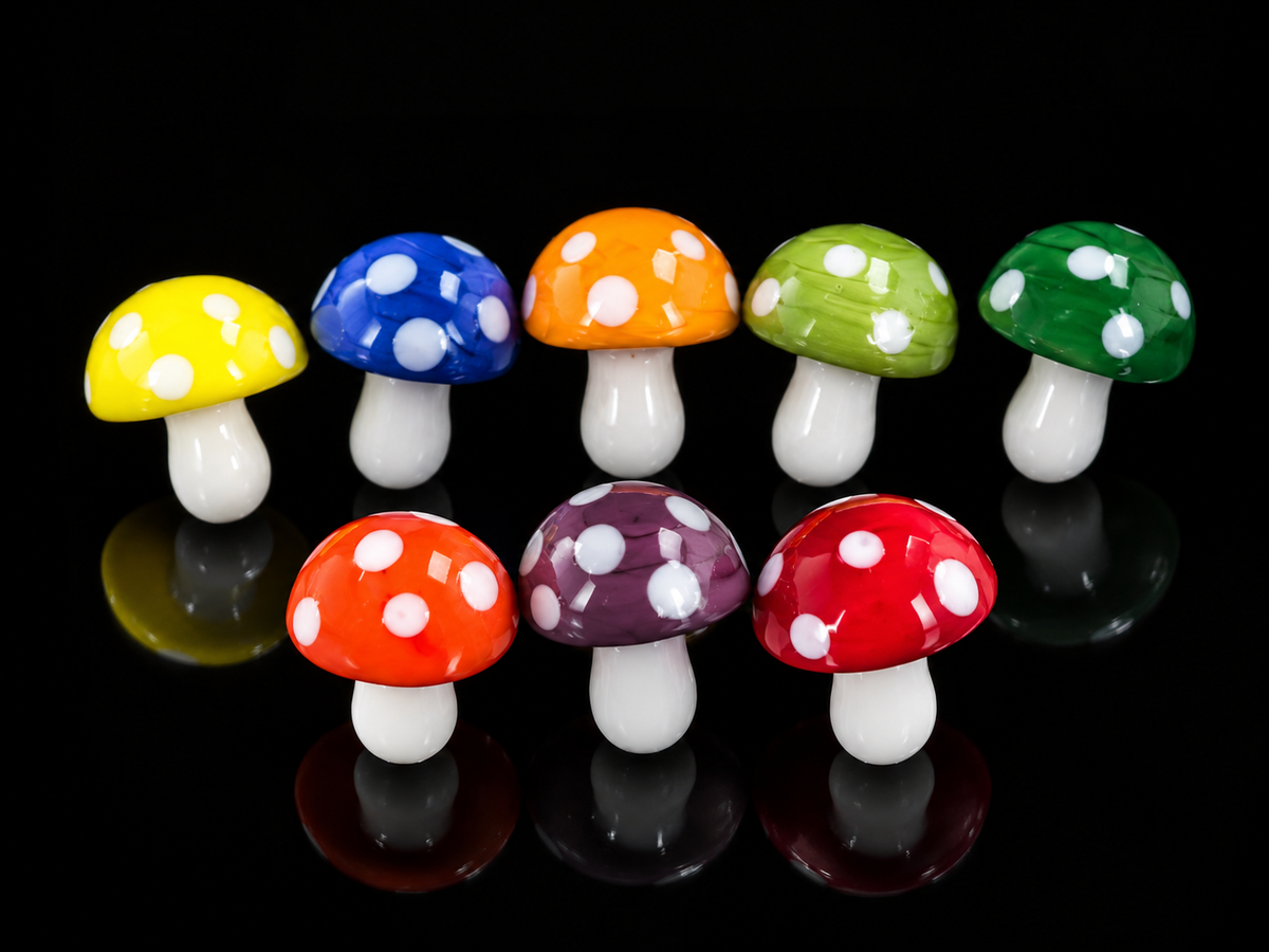 Griz Artisan Handblown Glass Mushroom Terp Pearls